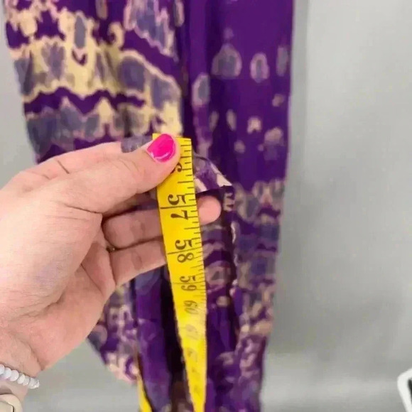 $411 Kahindo Maxi Dress Womens 2 Tie Dye Print Flowy Festival Bohemian Cruise - Picture 8 of 13